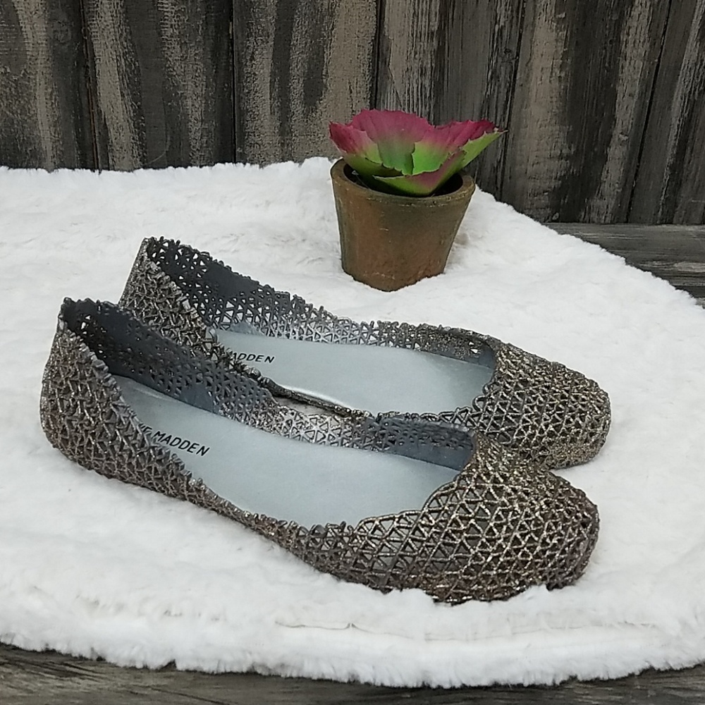 Steve madden  jelly  glitter sparkle flat